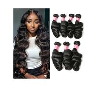Utilizzo quotidiano 8-30 pollici fasci di onde sciolte fasci di capelli umani brasiliani intrecciati 1/3/4 fasci di estensioni di capelli umani neri naturali for donna per le donne(26inches 1pc)
