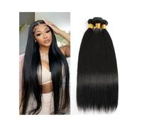 Utilizzo quotidiano Bundle di capelli lisci, estensioni di capelli umani brasiliani, 12-30 pollici, doppia trama, bundle di capelli lisci, colore naturale, capelli Remy per le donne(20 20 20)