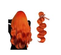 Utilizzo quotidiano Bundle di capelli ricci e ondulati arancioni, un bundle da 10-28 pollici di capelli umani brasiliani, extension di capelli Remy ricci e ondulati per le donne(14inches)