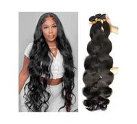 Utilizzo quotidiano Bundle di capelli umani ondulati indiani grezzi, estensioni di capelli Remy, 1/3/4 bundle per le donne(10inches 1pc)