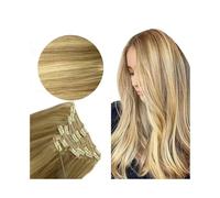 Utilizzo quotidiano Estensioni dei capelli con clip for donna, P8/613# Evidenzia estensioni di veri capelli umani biondi 8-26 pollici 120 g Clip dritta senza cuciture nelle estensioni dei capelli Remy