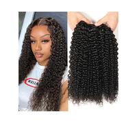 Utilizzo quotidiano Extension for capelli umani Remy ricci crespi indiani grezzi 1 3 4 pacchi da 8-32 pollici a doppia trama per le donne(14 14 14 14)