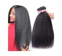 Utilizzo quotidiano Fasci Di Capelli Umani Lisci Crespi Fasci Di Capelli Umani for Donne Nere, 1/3/4 Pezzi Fasci Di Capelli Umani Lisci Yaki Colore Naturale Estensione Dei Capelli Remy Brasiliani per