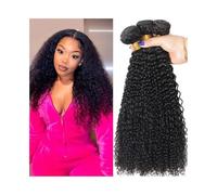 Utilizzo quotidiano Pacchetti di capelli ricci afro 1/3/4 pezzi estensioni di capelli vergini indiani Pacchetti di capelli umani ricci crespi per le donne(18inch 1pc)