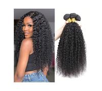 Utilizzo quotidiano Pacchetti di capelli umani ricci crespi mongoli 1/3/4 pezzi Jerry Curl Remy Hair Extensions per le donne(16 18 20 22)