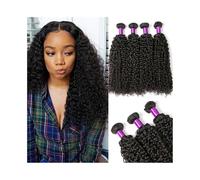 Utilizzo quotidiano Raw Indian Kinky Curly 1 3 4 Bundles Remy Human Hair Extensions for capelli naturali da 8 a 40 pollici per le donne(22INCHES)