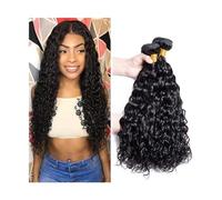 Utilizzo quotidiano Tessuto for capelli umani ad onda d'acqua 1/3/4 pacchi 8-40 pollici Malesia Estensioni dei capelli vergini non trattati di Remy Fasci bagnati e ondulati Colore nero naturale per le