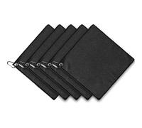 UTJZIB Fazzoletti da uomo, assorbe il sudore, in microfibra, ad asciugatura rapida, asciugamano da palestra per mani, viso, corpo, allenamento, confezione da 5 (nero, 30,5 x 30,5 cm)