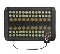 UTK Cuscinetto riscaldante a infrarossi lontani per schiena, caldo fino a 70,6 °C, cuscinetti riscaldanti a infrarossi con 52 giada naturale e 30 pietre di tormalina, senza EMF, 24 timer e spegnimento