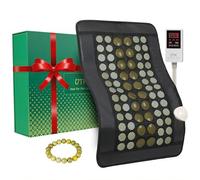 UTK Cuscinetto riscaldante a infrarossi per schiena, design regalo di lusso, 3 volte più profondo sollievo dal dolore, idoneo FSA HSA, braccialetto in giada incluso, borsa di ricambio, borsa da