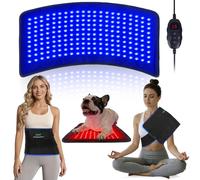 UTK Tappetino per terapia della luce blu e rossa per il corpo, 58,4 x 27,9 cm, grande cuscinetto per terapia della luce infrarossa, 210 LED, 470 nm, 660 nm e 850 nm, per alleviare il dolore alle