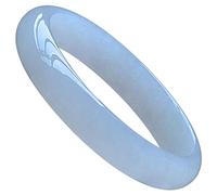 UTLODY Bracciale in Giada da Donna, Bracciale in Bianca Naturale, in a Barra Larga, for la Mamma, for Gli Amici, con portagioie, 52-64 mm, 53(54mm)