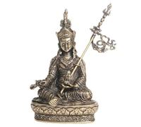 UTLODY Collana di Meditazione, 1 Pezzo di Buddha Tascabile in Ottone retrò con Loto e Arachidi, Simbolo Pace