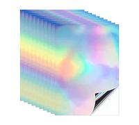 UTMACH 10 Fogli di Carta Adesiva Olografica A4 Fogli Adesivo in Carta Olografica Vinile Autoadesivi Stampabile Olografico Carta Adesiva Stampabile Fogli per Stampanti a Getto D’inchiostro e Laser