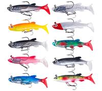 UTMACH 10 pezzi Esche Spinning Mare, Esche Artificiali per Trota, Spigola, Luccio, Salmone e Pesci Carnivori