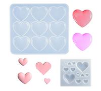 UTMACH 2 Pezzi Resina Silicone Stampo a Forma di Cuore Stampi in Resina a Cuore Trasparente Forma Stampo in Silicone a Forma Di Cuore per Fai da Te, Gioielli, Pendenti,Decorazioni