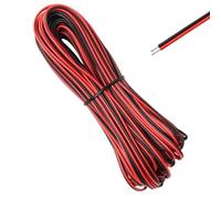 UTMACH 20M Cavo Elettrico 22AWG Filo Elettrici Nero e Rosso Cavo Fili di Rame Stagnato 2 Conduttori Cavo di Prolunga Filo Flessibile in Silicone per Strisce Luminose A Led Per Auto