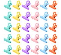 UTMACH 30 Pezzi Colore Bulldog Clips Piccole Raccoglitore in Metallo Clip Multiuso in Metall Binder Clips 31mm per Foto Ufficio Scuola e Famiglia(6 Colori)