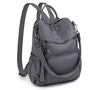 UTO Donna Zaino Casual in Nylon Robusta Zainetto Borsa a tracolla 3 tipi di manici Multi compartimento con cerniera posteriore Antifurto Tasca Grigio