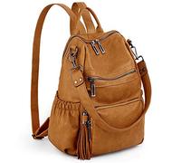 UTO Donna Zaino Casual in Pelle sintetica Robusta Zainetto Borsa a tracolla 3 tipi di manici Zaino Maniglia tracolla Multi compartimento con cerniera posteriore Antifurto Tasca nappe Bianco