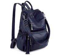UTO Donna Zaino Casual in Pelle sintetica Robusta Zainetto Borsa a tracolla 3 tipi di manici Zaino Maniglia tracolla Multi compartimento con cerniera posteriore Antifurto Tasca nappe