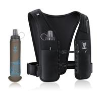 UTOBEST Gilet da corsa con supporto per telefono per uomini e donne, senza rimbalzo, con fiaschetta morbida da 500 ml, regolazione a doppio stadio, adatta a tutti i telefoni, attrezzatura da corsa