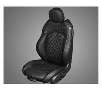 UTONGMU coprisedili auto anteriore Per Mini Per Cooper Per F60 Per JCW Per COUNTRYMA Coprisedile auto Impermeabile Antisporco Cuscino Supporto Protettivo(Black,Without leg support)
