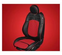 UTONGMU coprisedili auto anteriore Per Mini Per Cooper Per F60 Per JCW Per COUNTRYMA Coprisedile auto Impermeabile Antisporco Cuscino Supporto Protettivo(Black Red 4pcs,Without leg support)