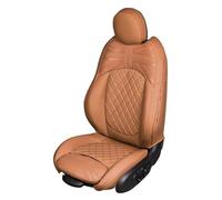 UTONGMU coprisedili auto anteriore Per MINI Per Cooper Per R58 R59 Coprisedile Auto Cuscino Imbottito Pelle PU Impermeabile Resistente Allo Sporco Supporto Protettivo(Brown)