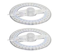 Utoolmart - Goniometro angolare in plastica a 360 gradi con braccio oscillante per misurazioni in pollici e centimetro, goniometro grande, 360 mm