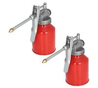 Utoolmart lubrificatore ad alta pressione in metallo da 250 g Lubrificazione manuale Pistola per olio con beccuccio rigido Pompa per pollice Strumento Oliatore 2 pz