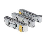 Utoolmart Metro a nastro morbido da 200 cm, doppia scala, nastro in fibra di vetro, righello flessibile per cucito su misura, medici, artigianato, strumento di misurazione, 3 pezzi
