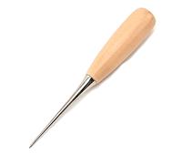 Utoolmart Punteruolo da sarto, strumento di riparazione in pelle e tessuto pesante dritto ago piegatura e foro manico in legno, punteruolo, 4 pezzi 1436 Coke handle