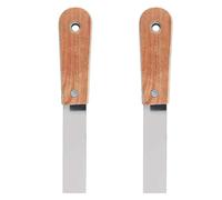 Utoolmart - Raschietto per stucco in acciaio CRV, con manico ergonomico in plastica, per taping, pareti, piastrelle, 2 pezzi
