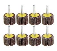 Utoolmart - Ruote con mandrino con testa abrasiva da 35 mm, per levigatura, lucidatura, lucidatura, kit di accessori rotanti utilizzati per smerigliatura, 8 pezzi