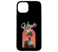 Utopia A Land Of Make Believe (dichiarazione di speranza, grafica retrò) Custodia per iPhone 15 Plus