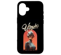 Utopia A Land Of Make Believe (dichiarazione di speranza, grafica retrò) Custodia per iPhone 16