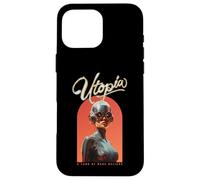 Utopia A Land Of Make Believe (dichiarazione di speranza, grafica retrò) Custodia per iPhone 16 Pro Max