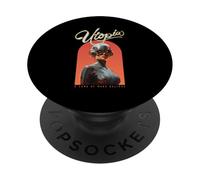 Utopia A Land Of Make Believe (dichiarazione di speranza, grafica retrò) PopSockets PopGrip Adesivo