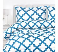 Utopia Bedding - Comforter Set with 2 Pillow Shams - 3 Pieces Bedding Comforter Sets - Down Alternative Comforter - Soft and Comfortable - Machine Washable, White Blue, King
