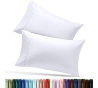 Utopia Bedding Confezione da 2 federe per cuscini, misura standard, in morbida microfibra spazzolata, chiusura a busta, perfette per ospedali, hotel, camere degli ospiti, certificazione Oeko-TEX, 50,8