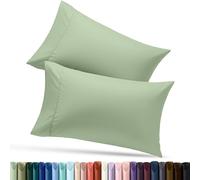 Utopia Bedding Confezione da 2 federe per cuscini Queen con chiusura a busta, morbida microfibra spazzolata, resistenti al restringimento e allo sbiadimento, 50,8 x 76,2 cm (Queen, salvia)