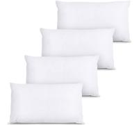 Utopia Bedding - Confezione da 4 cuscini decorativi per divano letto, bianchi, 12 x 20 pollici, per interni