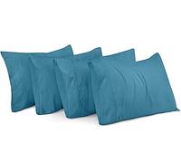 Utopia Bedding Confezione da 4 federe per cuscino king size, chiusura a busta, morbido tessuto in microfibra spazzolata, resistenti al restringimento e allo sbiadimento, per letto king size, 50 x 101