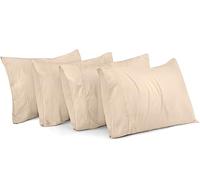 Utopia Bedding Confezione da 4 federe per cuscino king size, chiusura a busta, morbido tessuto in microfibra spazzolata, resistenti al restringimento e allo sbiadimento, king size, 50 x 101 cm (king