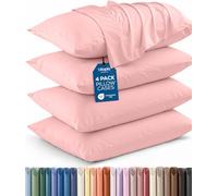 Utopia Bedding Confezione da 4 federe Queen size, chiusura a busta, morbido tessuto in microfibra spazzolata, resistenti al restringimento e allo sbiadimento, per cuscini queen size, 50 x 76 cm (queen