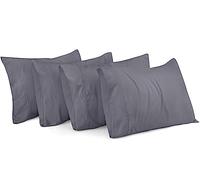 Utopia Bedding Confezione da 4 federe standard, chiusura a busta, morbido tessuto in microfibra spazzolata, resistenti al restringimento e allo sbiadimento, dimensioni standard, 50,8 x 66 cm