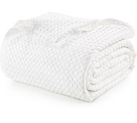 Utopia Bedding Coperta in cotone Waffle 100% Plaid (Bianco - 228x182 cm)