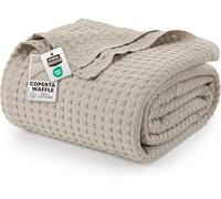 Utopia Bedding Coperta in cotone Waffle 100% Plaid (Cachi - 228x228 cm)