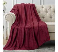 Utopia Bedding Coperta in Pile Coperta Leggera per Letto, Divano o Divano, Adatta a Tutte le Stagioni [152x127 cm, Borgogna]